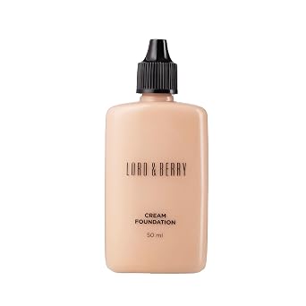 Lord & Berry CREAM FOUNDATION Fluid Foundation, Long Lasting Waterproof Coverage Foundation Enriched With Vitamin E and Argon Oil
