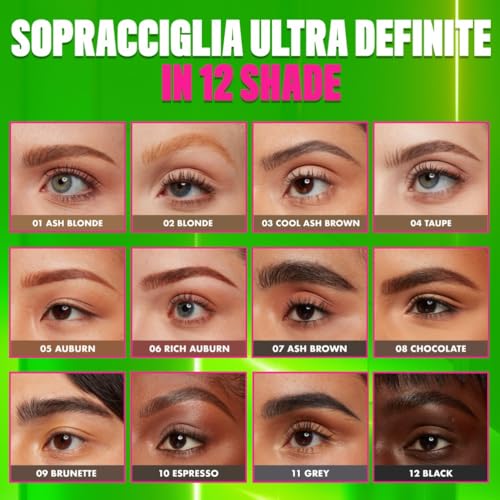 NYX Professional Makeup Blade & Shade matita per sopracciglia con spazzolino colore 06 Rich Auburn g - 2