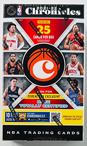 2021-22 Panini Chronicles Basketball Cereal Box (25 Cards)