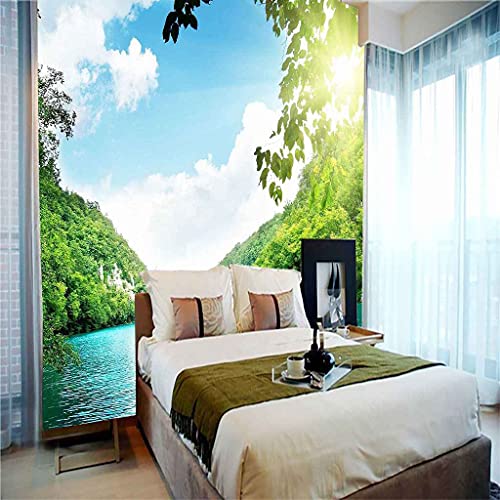 Papier peint panoramique 3D poster geant mural foret 350x256 - 5