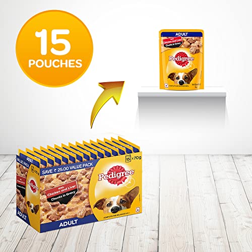 Pedigree-Wet-Food-for-Adult-Dogs-Chicken-Liver-Chunks-in-Gravy-Flavour-Pack-of-15-15-x-70g