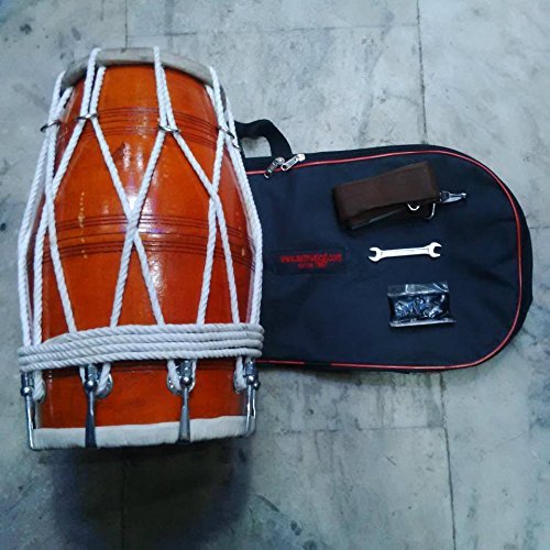 Grand panier 1054 - Dholak professionnel en bois pour orchestre.
