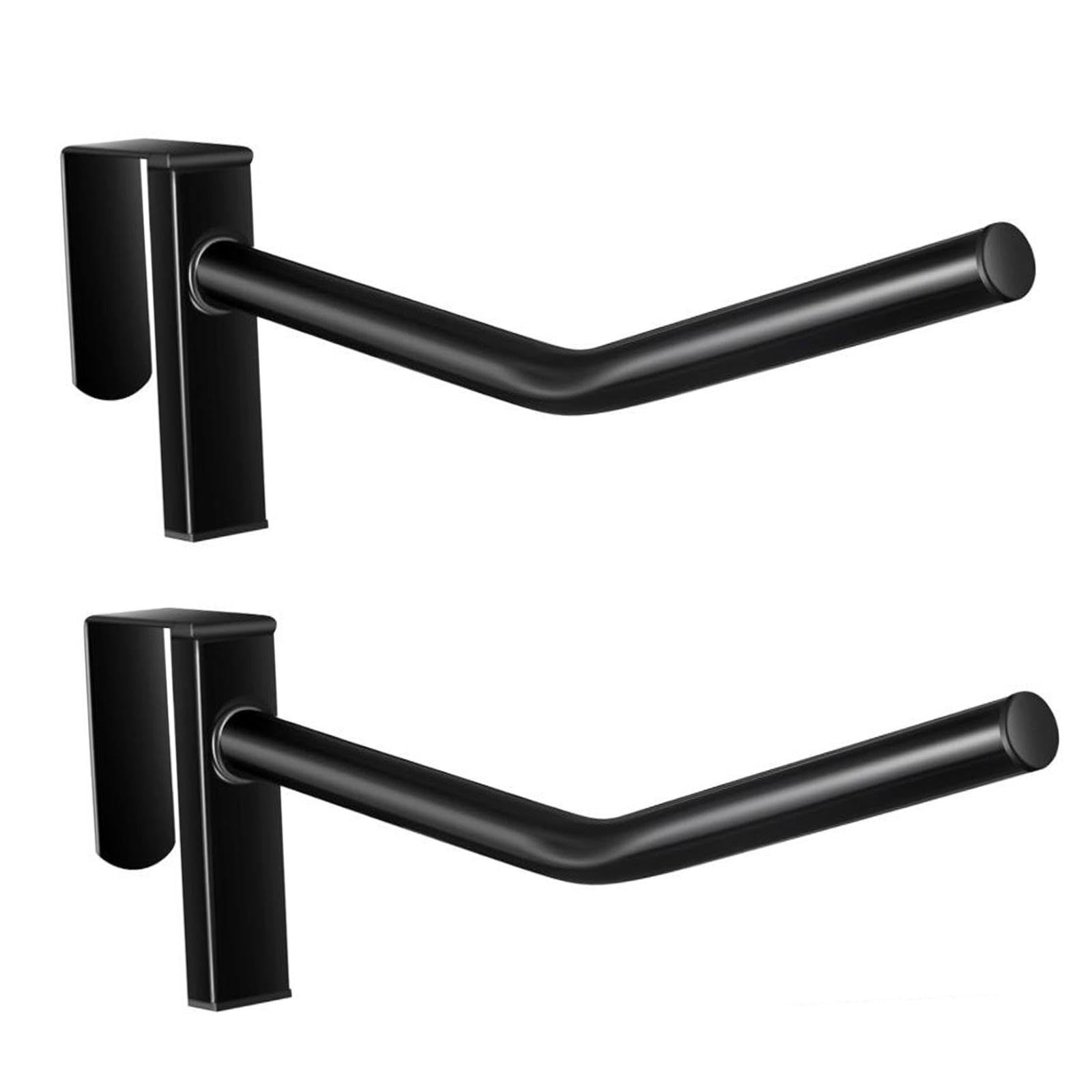 Homyl 2 Pieces Saddle Rack, Saddle Hanging Stand with Iron Bracket Pad Holder, Portable for Horse Tack Storage, Tack Room, Barn, black