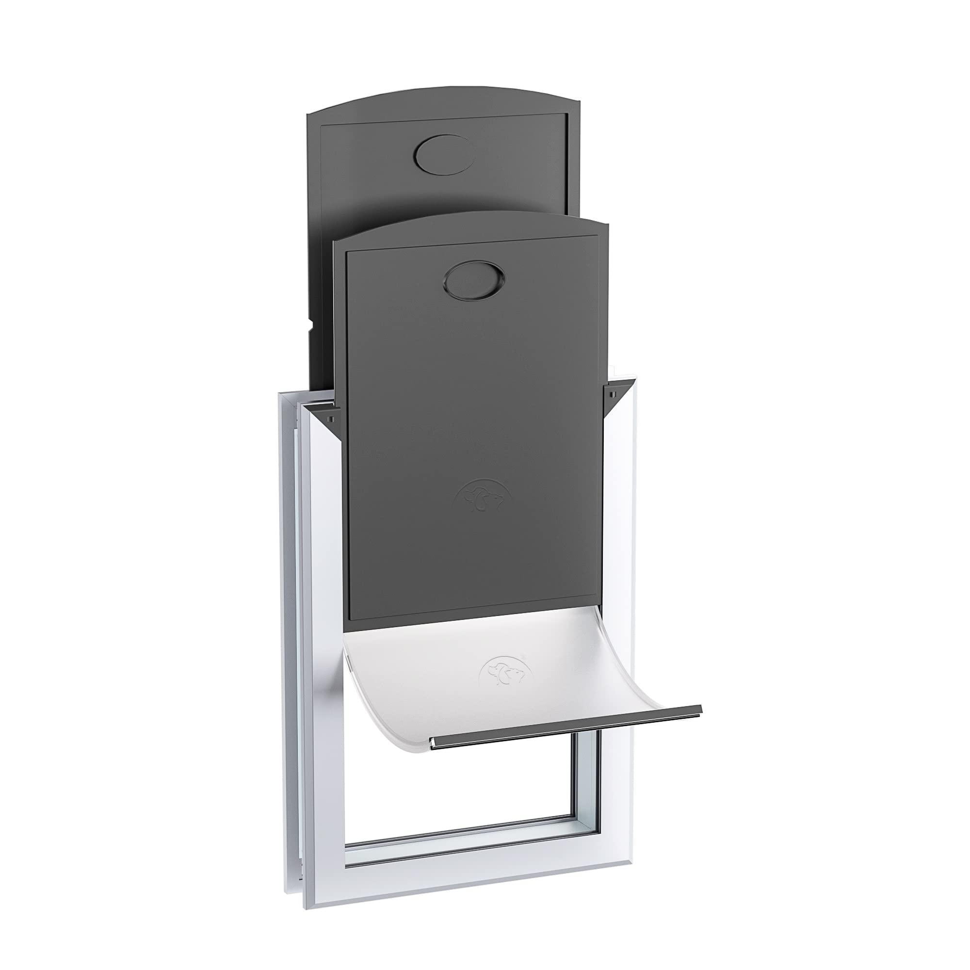 Puerta de aluminio de alta calidad para perros y mascotas, puerta bloqueable par