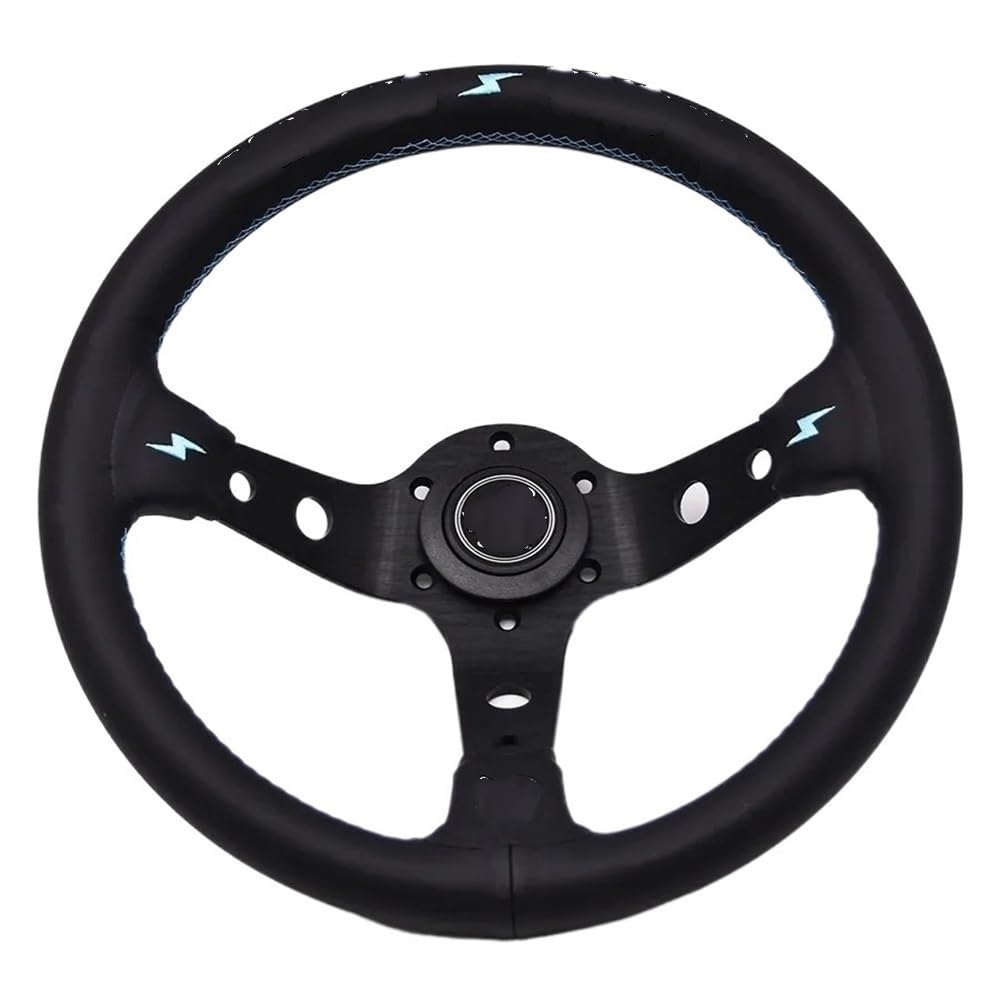 Volante Sportivo Volante automatico in pelle da 13 pollici Volante Vertex for auto Volante Sportivo Auto (Color : F)