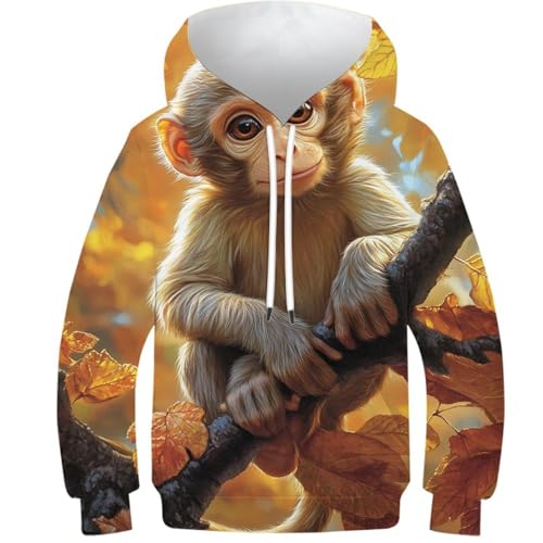 Sweat à capuche imprimé 3D durable anti-décoloration vêtement automne ado