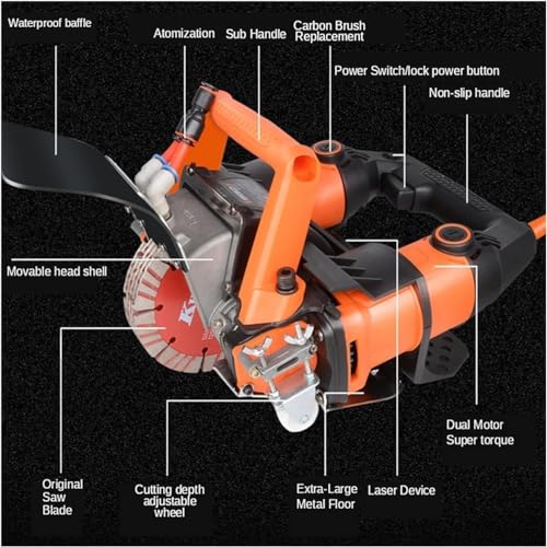 Machine de rainurage de mur 5200W et scie circulaire à béton