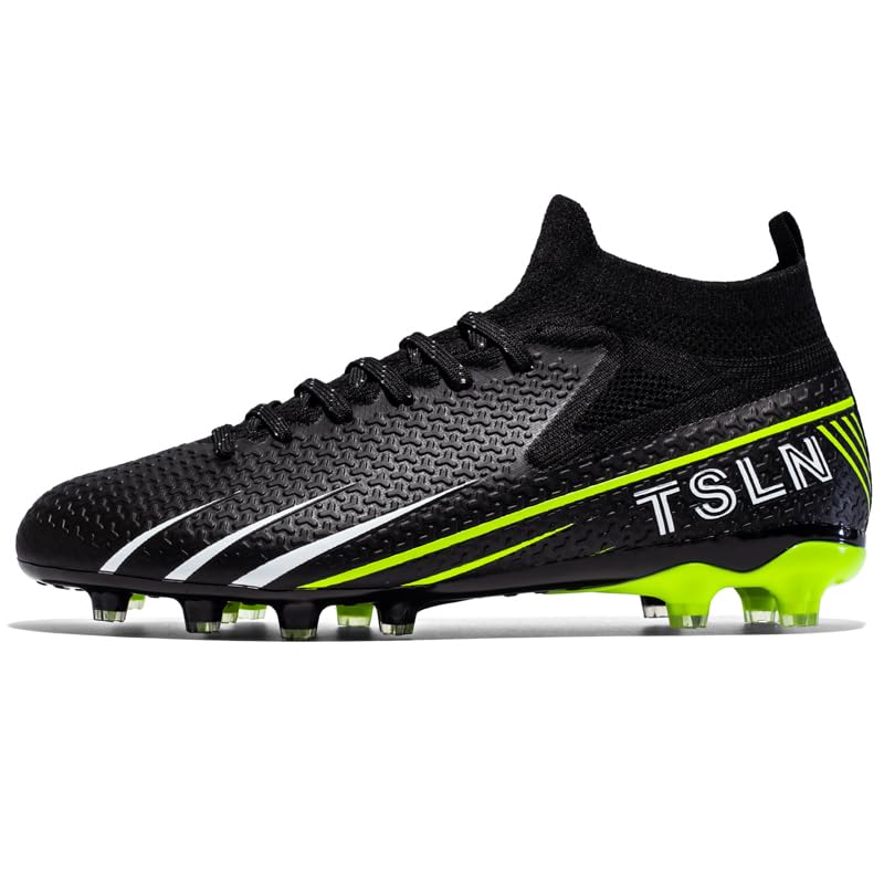 High-end Seamless Large Size Ground Men's Soccer Spikes Professional Soccer Shoes Long Spikes high top Non-Slip Wider Training Outdoor Sports Shoes