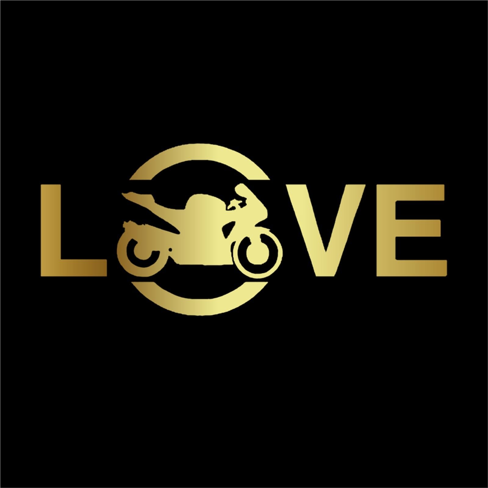 FGLFPXI 16CM*6.8CM Love Motorcycle Car Stickers Fuel Racing Reflective Decoration Decals