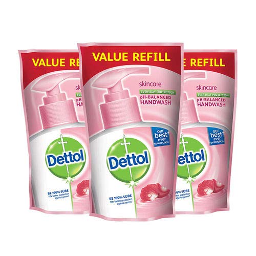 Image of Dettol Skincare Germ Protection Handwash Liquid Soap Refill, 175ml [Pack of 3]