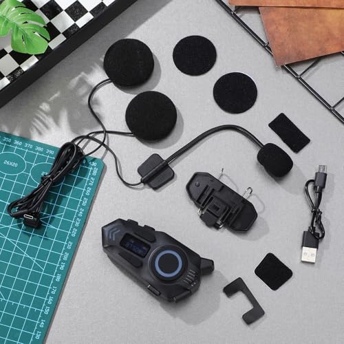 Auriculares para casco moto VILLCASE con micrófono integrado 4