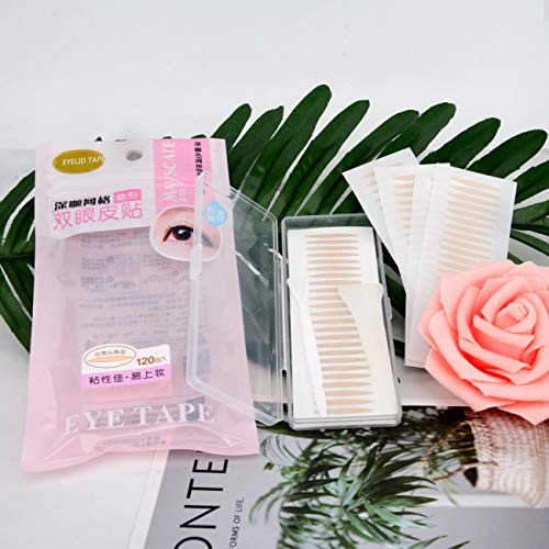 Slim Lace Eye Lids Lift Strips Instantly without Surgery, Bigger Rounder Eyes, One-sided Sticky Double Eyelid Tapes for Single Uneven Saggy Droopy Hooded Eyelids