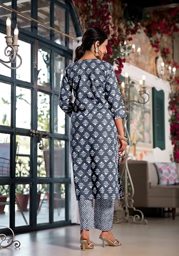 Image of MIRCHI FASHION Pure Cotton Women Straight Batik Printed Kurti Set with Dupatta and Pant