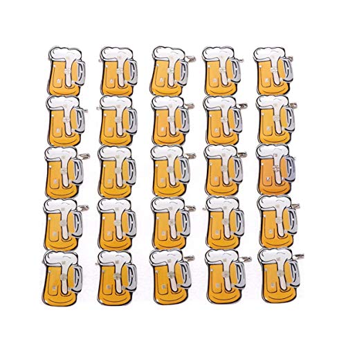 STOBOK 25 Piezas de Cerveza Mug Broche Flashing LED LED UP Brooch Pin Pins Oktoberfest Decoraciones...