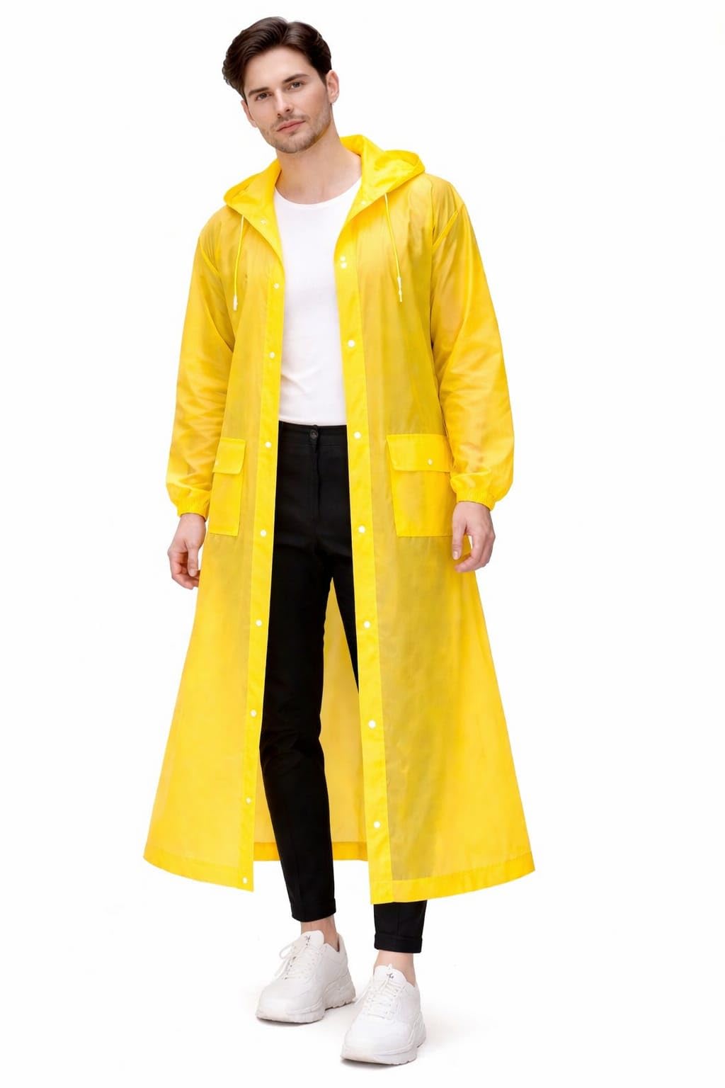 Nephar StormGuard EVA Long Raincoat | Hooded Waterproof Rain Wear | Lightweight Full Length Outdoor Protection-picture-23