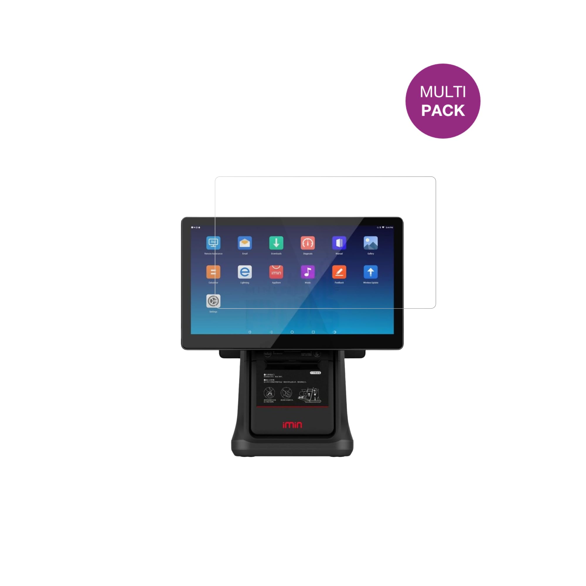 dipos 2x Protector de Pantalla claro para IMIN D4 / Pro D4-503 D4-505