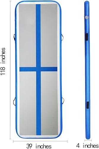 Miniatura 2 de 86 York Colchoneta inflable de gimnasia de 10 pies, 13 pies, 16 pies, 20 pies, con bomba para gimnasio, hogar, yoga, entrenamiento, niños, deportes,