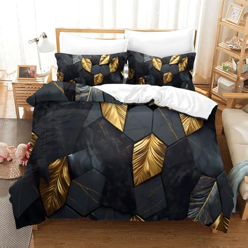 Housse de Couette Résistante et Douceur Numérique Parure de Lit King Size