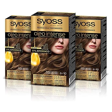 Syoss Oleo Intense - Tinte 6-10 Rubio Oscuro (Pack De 3) Cover