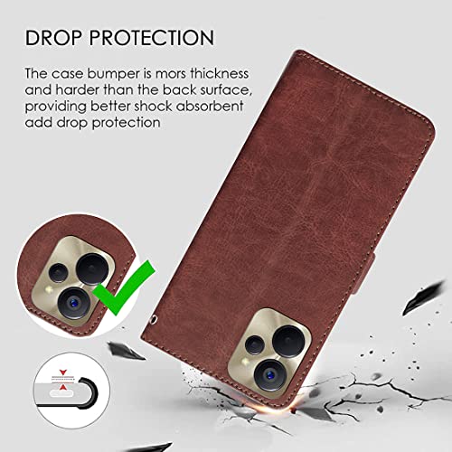 Image of Flip Cover Back Case for Realme 9i 5G | Premium Leather Finish | Inbuilt Pockets & Stand | Flip Cover Back Case for Realme 9i 5G (Brown)