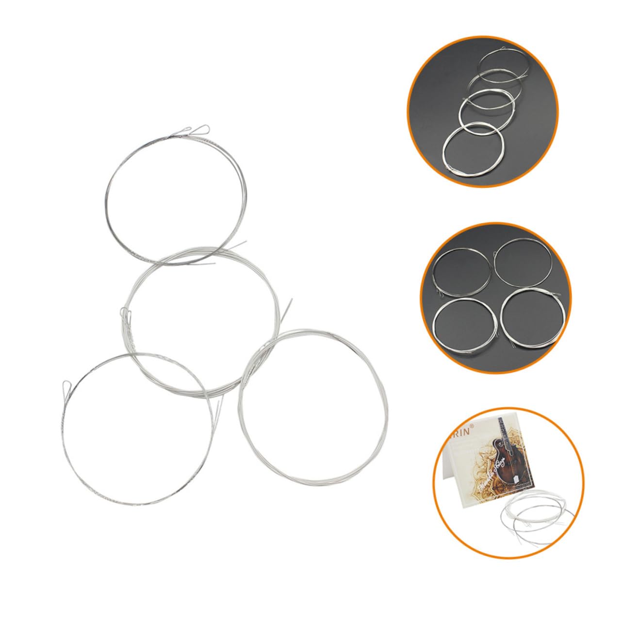 DECHOUS 1 Set String String Mandolin String Steel Core for Mandolin Precision Manufacturing for Consistent Tone Lightweight Easy to Install for Musicians
