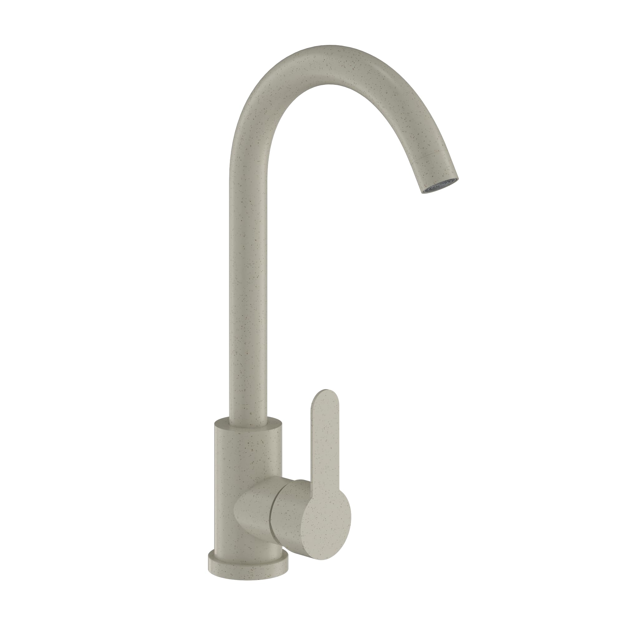 Granitan PRESTIGE - Rubinetto da cucina con beccuccio girevole a 360°, rubinetto ad alta pressione, miscelatore per cucina con testa in ceramica, colore beige