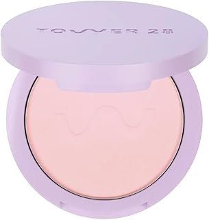 Tower 28 GetSet Pressed Setting Powder - Talc-Free Face Powder for Sensitive Skin with Kaolin Clay + Squalane - Brightens + Sets Face Makeup - Transfer/Sweat-Proof - Pink Palisades (0.35 oz)