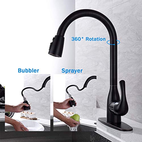 Grifo de cocina extraíble de acero inoxidable ORB monomando giratorio 360 3