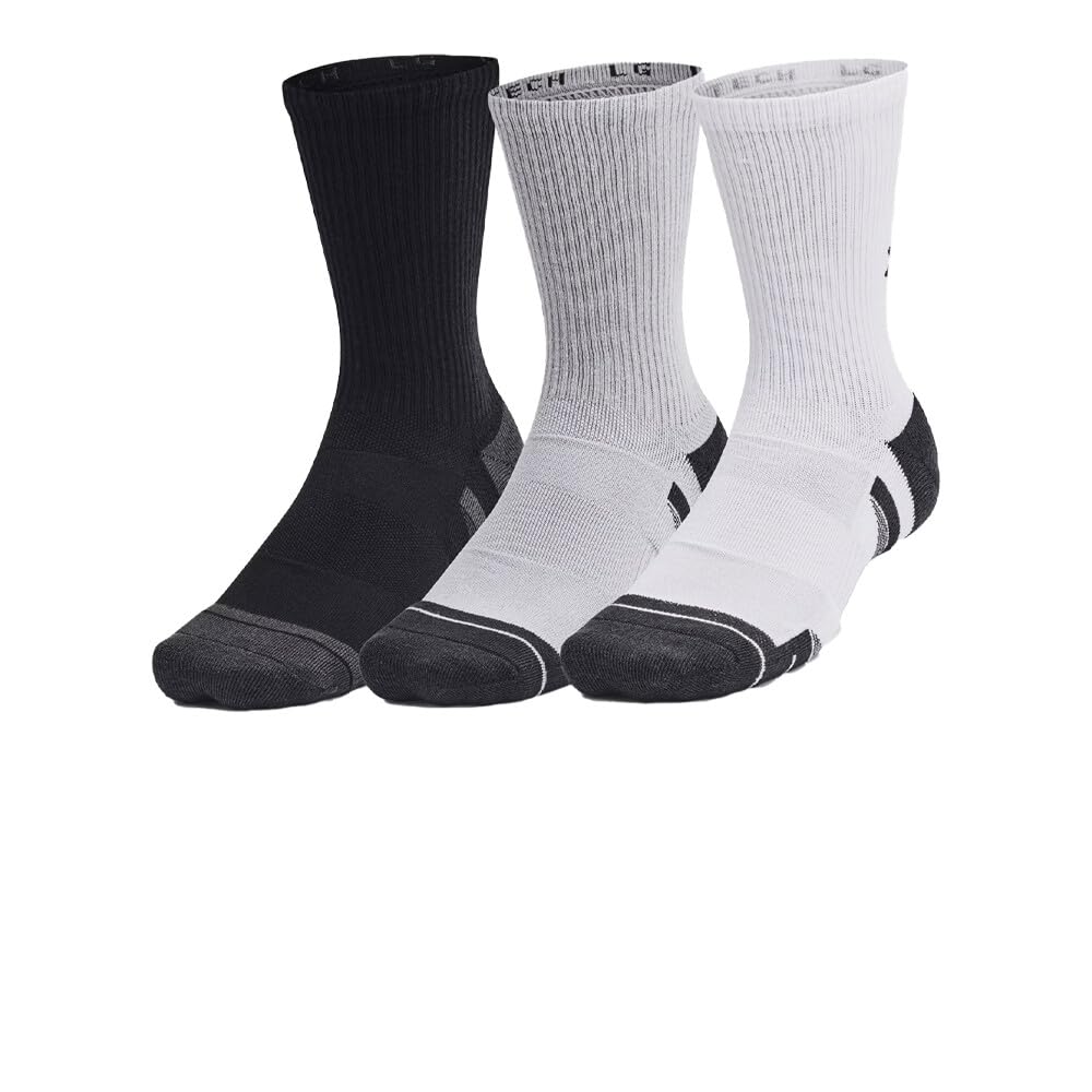 Under Armour Unisex Gray Performance Tech™ 6-Pack Crew Socks Mod / Mod / Jet L