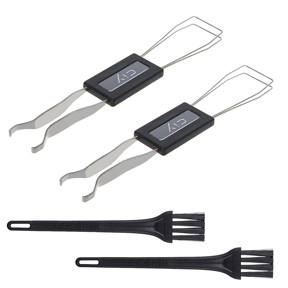 Weforu 4 Pieces Keycap Remover with Keyboard Brush Set, Keycap Puller Key Axis Remover for Mechanical Keyboard Removing Fixing Keyboard Tools
