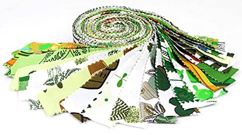 Tissus strips Soimoi imprimé japonais vert en coton doux de 1,5 pouces pour patchwork