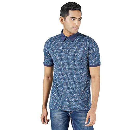 Image of VETTORIO FRATINI by Shoppers Stop Printed Cotton Regular Fit Mens T-Shirt