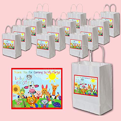 Baby Einstein Sticker Labels Party Favors Supplies Decorations Gift Bag Label Stickers ONLY 3.75" x 4.75" -12 pcs, Baby Animals