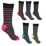 Socks Uwear Pierre Calvini – Juego de 6 pares de calcetines de rayas, algodón, para hombre