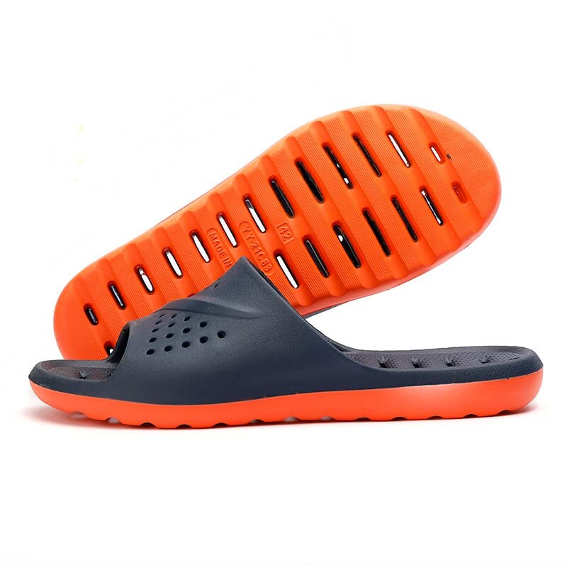 Zapatillas de Ducha para Hombre de Secado rápido, Antideslizantes, para baño, Piscina, Playa, Sandalias deslizantes (Gray 9.5)