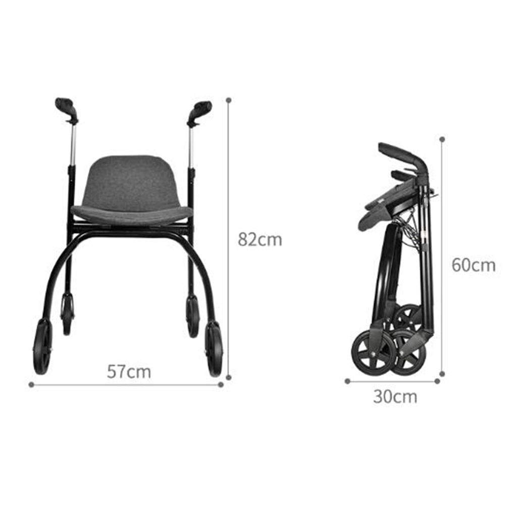 Chodziki dla seniorów Chodzik standardowy Chodzik czterokołowy dla osób w podeszłym wieku Składany przenośny wózek na zakupy Kule wspomagające chodzenie Ergonomiczne chodzenie Prezenty chodzik