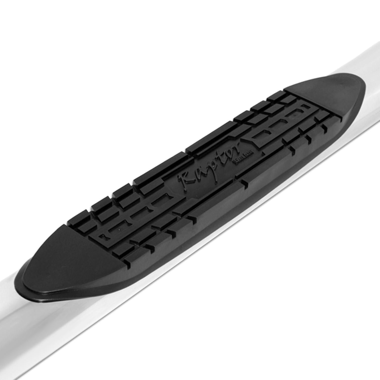 Raptor Series Nerf Bars Side Steps 5in Oval Stainless Steel Curved for 15-24 Ford F-150 17-24 F-250/F-350 Super Duty Crew Cab