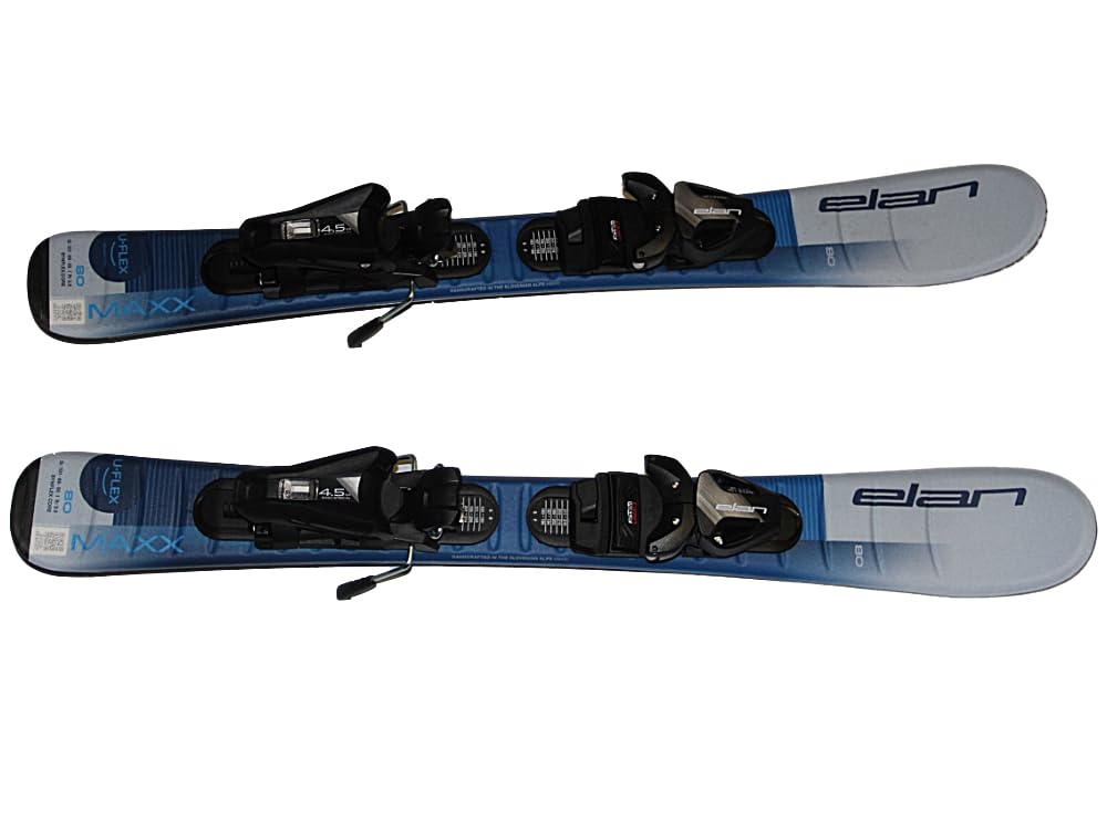 Amazon.com : Elan Maxx Blue Kids Skis 80cm Uflex with Size