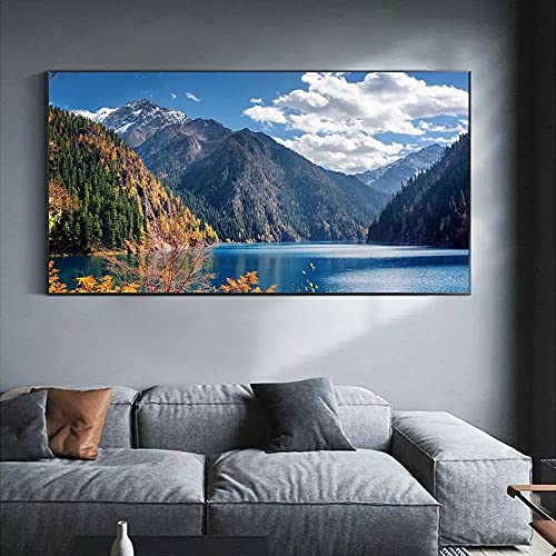 HANDADA Abstrait Art Moderne Contemporain Art Mural Décoration Oeuvre/Paysage Peinture À l'huile Paysage Canyon Rivière Art Toile Peinture Couloir/Salon Décoration Mur Art Peinture Papier Peint Cover