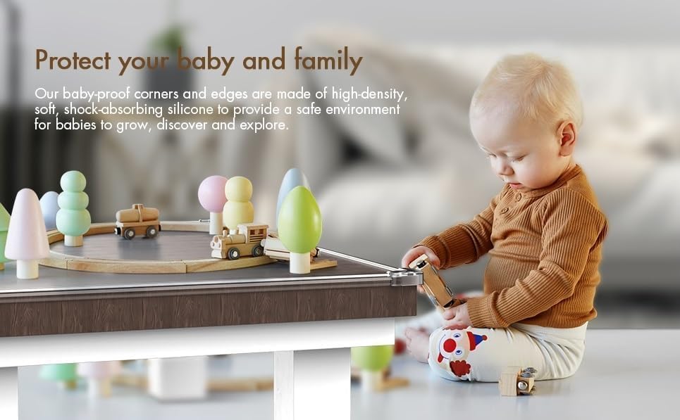 Image of Edge Corner Protector Baby Proofing Corners Protector, Self-Adhesive Furniture Corner Guard & Edge Safety Bumpers, Table Edge Corner Protectors Covers (3 Meter)