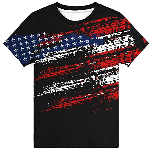 Image of Hgvoetty Boys Girls Graphic T-Shirts Kid 3D Casual Tops Tees for 6-16 Years
