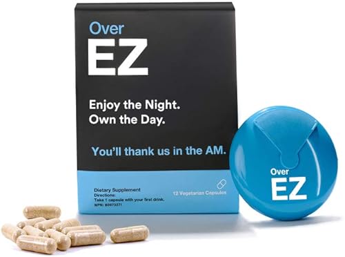 Suplemento de prebebida - Píldoras de recuperación y prevención de fiestas para una salida nocturna y mejores mañanas (12 cápsulas) y cardo mariano,