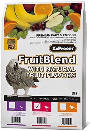 best pellets for eclectus parrots that will transform your bird's diet 7 ZuPreem FruitBlend Flavor Pellets Bird Food for Parrots and Conures, 35 lb - Daily Blend Made in USA for Caiques, African Greys, Senegals, Amazons, Eclectus, Small Cockatoos