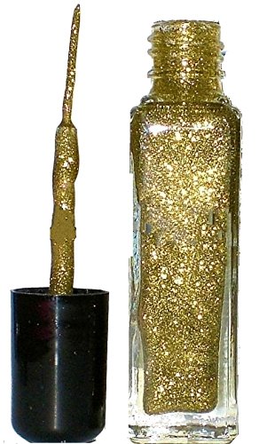 8ml Fineliner, Nailartliner Gold Glitter. In Glasflasche. Auf Nagellack Basis made in Germany Cover