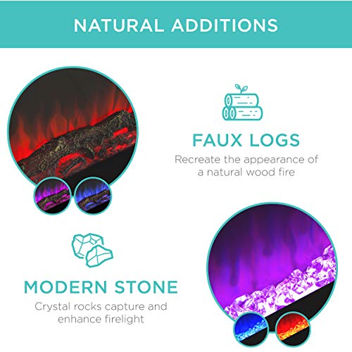 image for Best Choice Products 1500W 50in Electric Fireplace Heater Recessed and