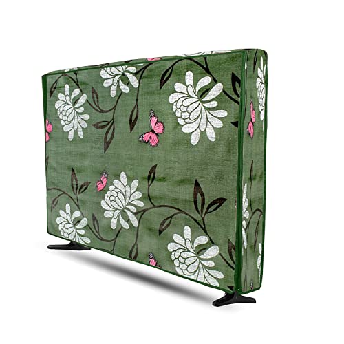 Image of Transparent LCD /LED T.V Protector Cover with Zipper Enclosure for 32 Inch Suitable for All Major Brand & Model (Color-Green, Size-29x3x19 Inches)