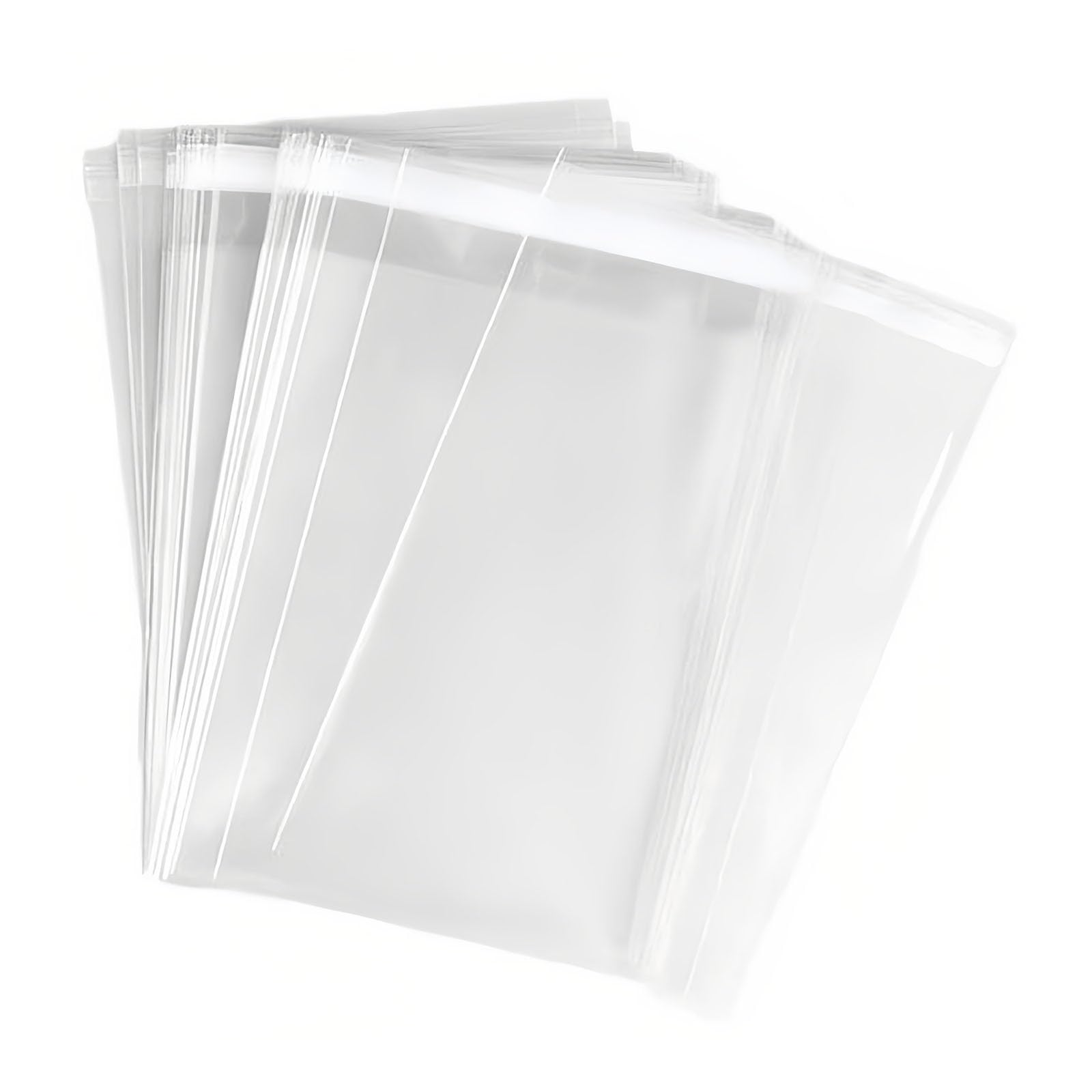 echo-ove Clear Flat Cello/Cellophane Treat Bag 11x14 Inch Gift Basket Supplies Cookies Chocolate Candy Bakery Packing Bag Food Grade Biscuits Packing Container Pack of 100