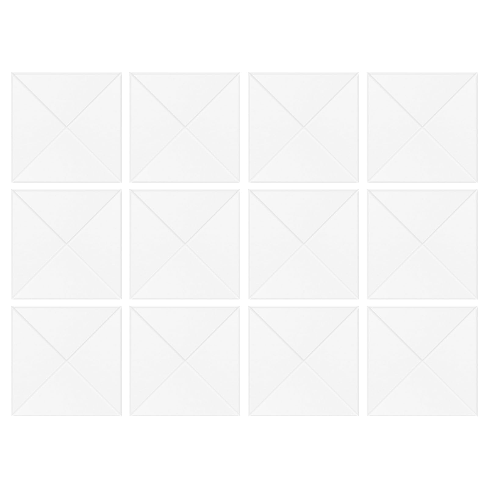 Tsophreniq 12PCS Acoustics Foam Wall Tiles Soundproof Foam Panel Square Wall Panels Perfect for Quiet Study Spaces and Library Soundproof