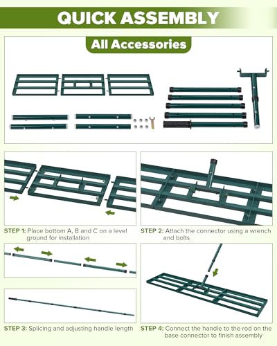 45x10 Yard Leveling Rake