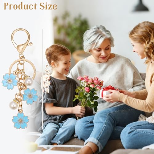 Lcbulu 5PCS Flower Key Chains